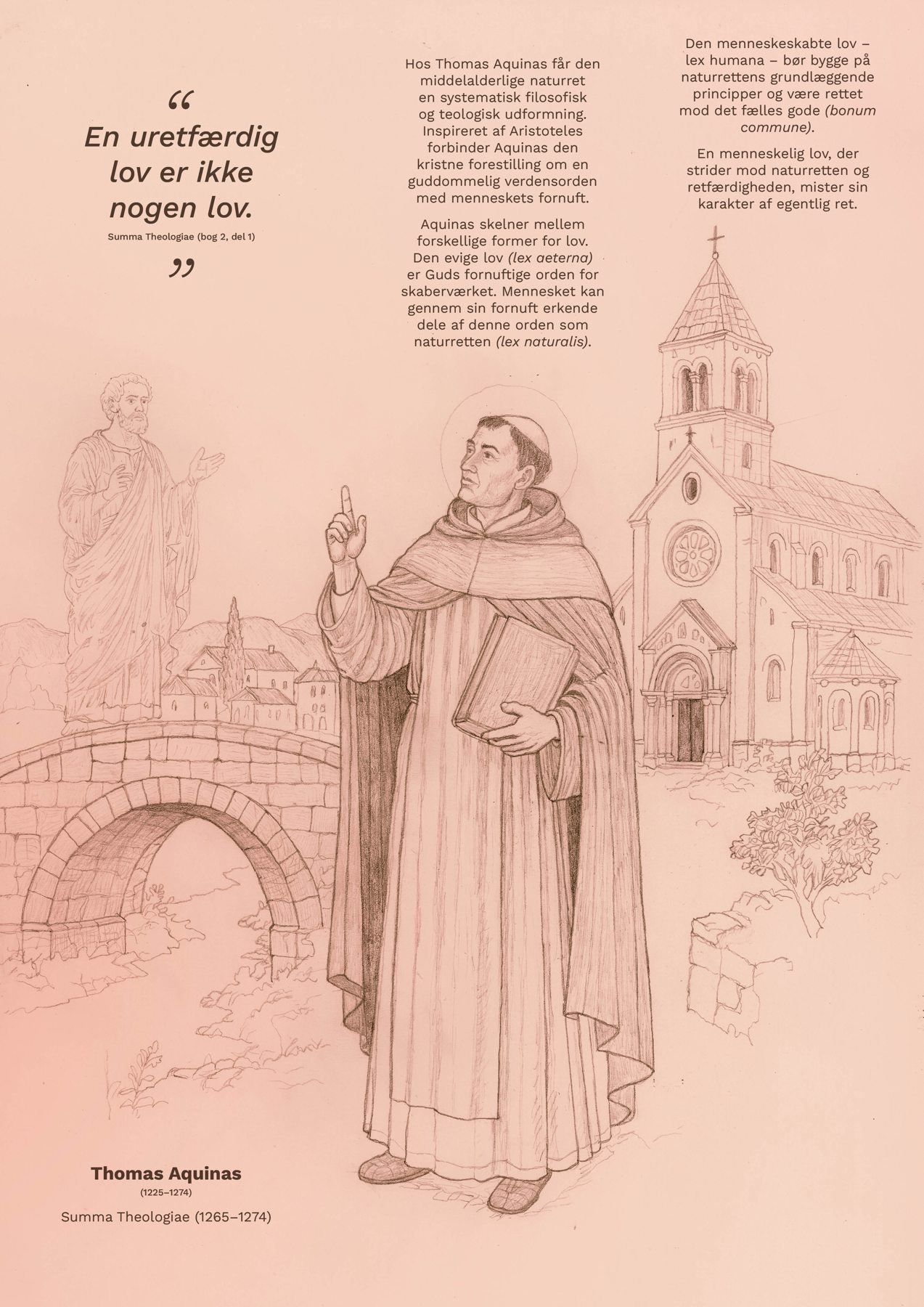 Plakat med tekst: Thomas Aquinas